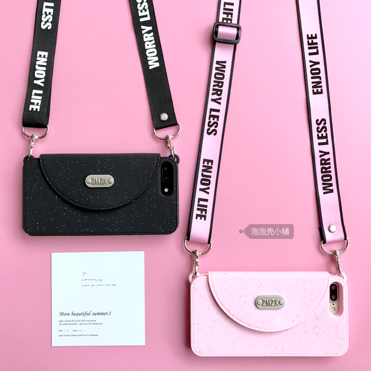 背带挂绳包包iphoneXs硅胶苹果XSm...