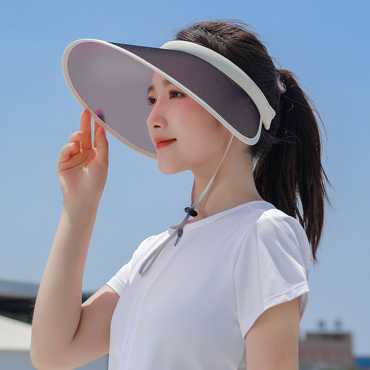 防晒帽，米色。高颜值。