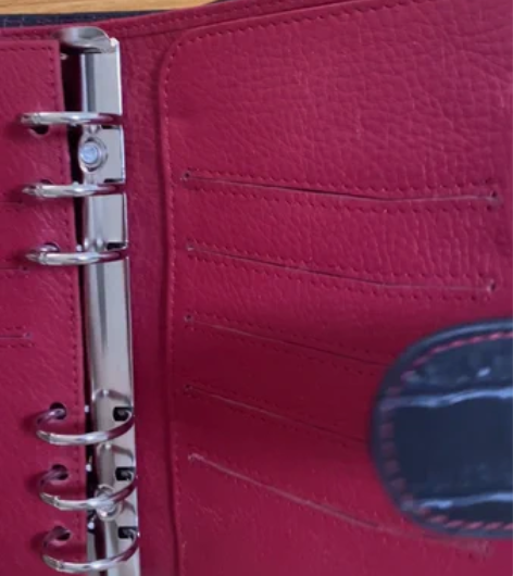 【个人闲置】青釉家黑红鳄鱼纹活页笔记本,p...