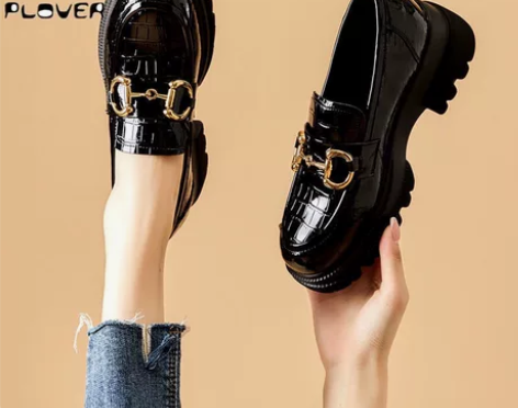 厚底乐福鞋女鞋子2022新款单鞋春秋款英伦...