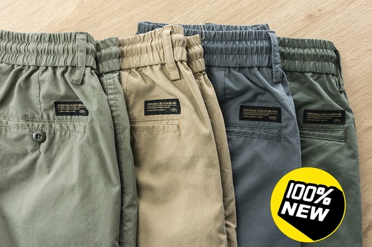 店铺关门清货男工装裤 宽松春夏男九分束脚裤...