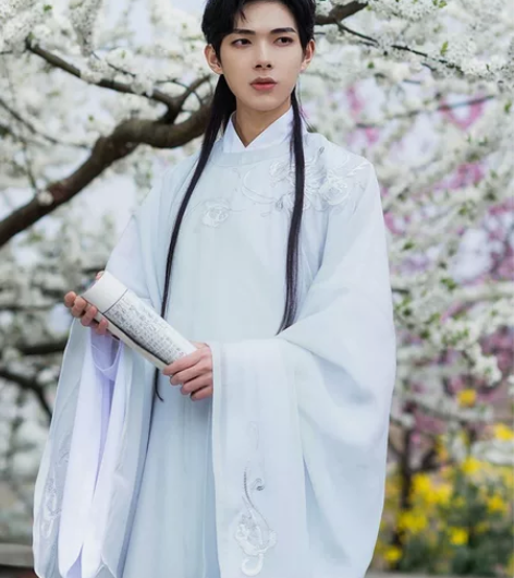 如梦霓裳清越原创秋季汉服男士宋制大袖薄款圆...
