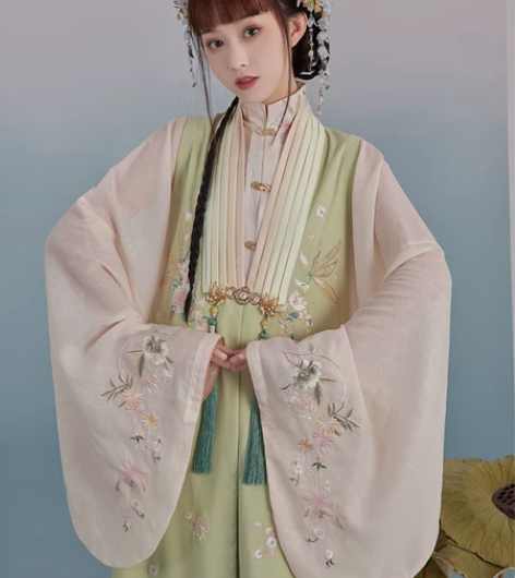 七月夕 青萝 原创早秋新款改良风琴褶比甲立...