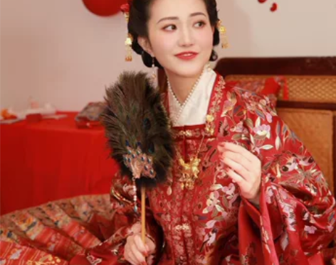 汉服婚服出门服敬酒服 喜上眉梢百子衣