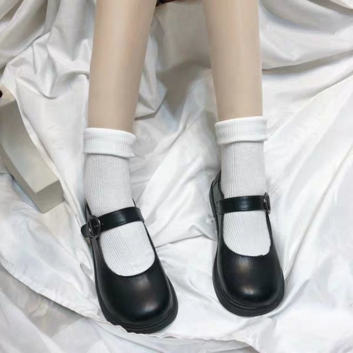 软妹可爱小皮鞋日系圆头女学生百搭娃娃鞋平底...