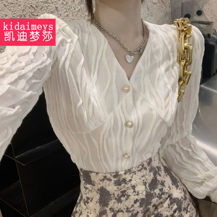 蕾丝雪纺衫