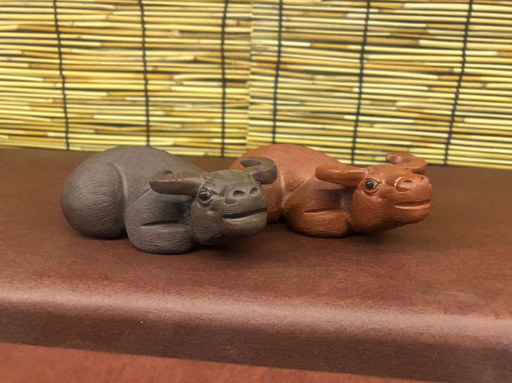 紫砂茶宠摆件手工茶宠茶具配件把玩小猪聚宝盆...