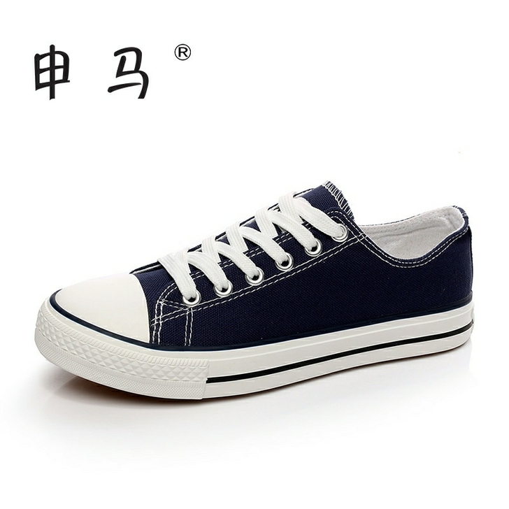 39码女士深蓝色帆布鞋