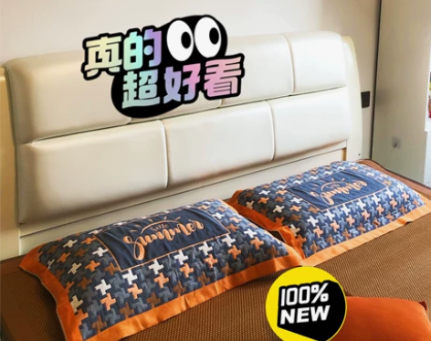 全新纯棉纱布枕巾一对装加大加厚柔软吸汗欧式...