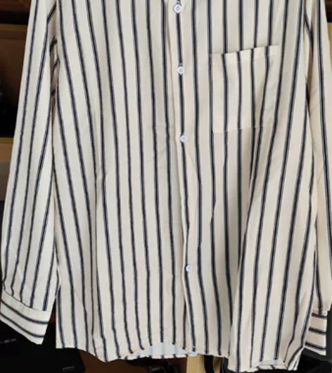 ?条纹长袖衬衫男 宽松 休闲 衬衣 外套 ...