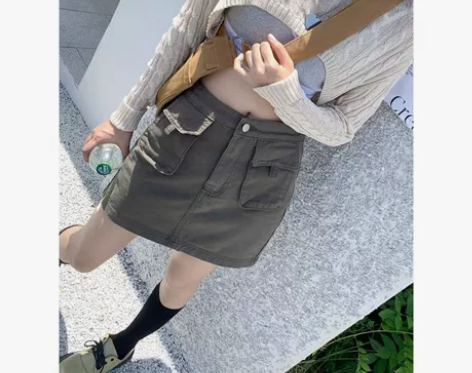 短裙女夏季2022年新款小个子辣妹高腰显瘦...
