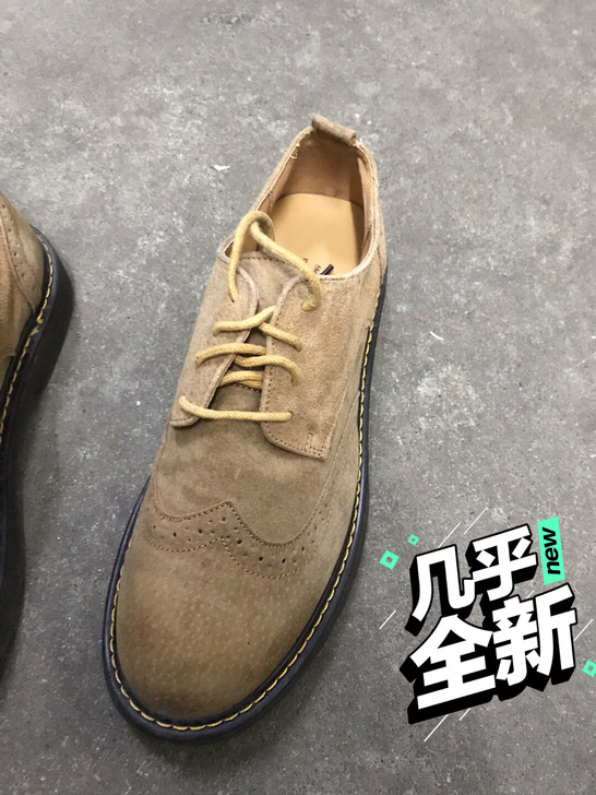 棕色雕花，布洛克，大头鞋男，英伦，工装鞋底...