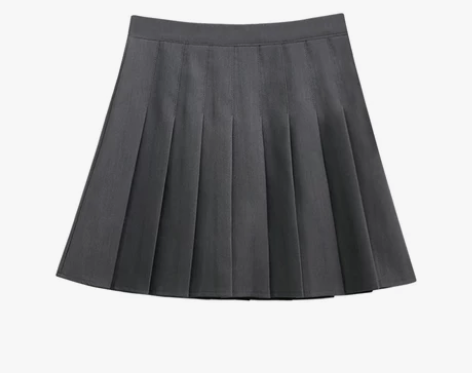 西装料学院风百褶裙新款半身裙女春春夏季裙子...