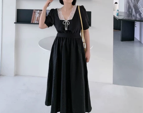 黑色公主风裙，穿过几次，xl，低价出 感兴...