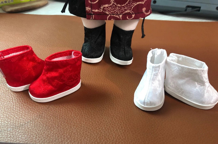 棉花娃娃鞋，古风靴。15 cm20cm娃都...