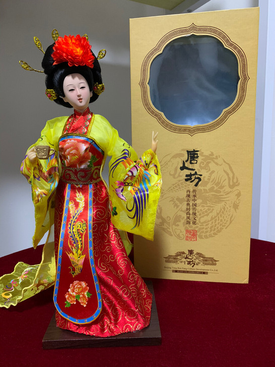 唐人坊绢人北京绢人四大美女摆件