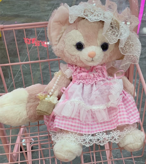 粉色田园风盒子连衣裙迪士尼玲娜贝尔 娃娃机...