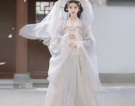 汉服女齐胸襦裙夏装古装仙女飘逸清新淡雅改良...