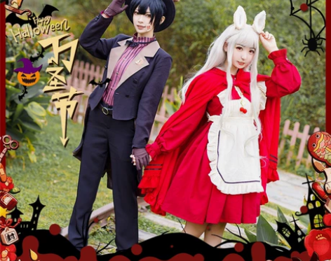 初兽猫八寻宁宁cos万圣节 M码 衣服耳朵...