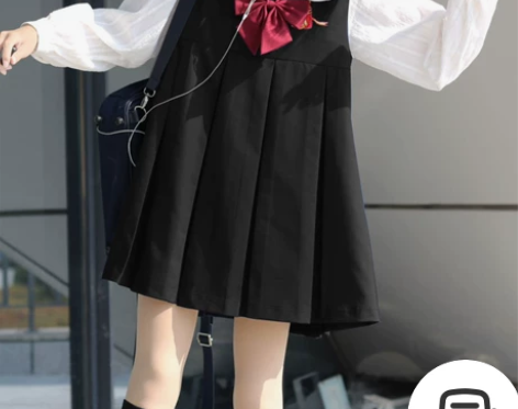 JK制服幼稚园刺绣卡奶裙半腰jk裙子背带裙...