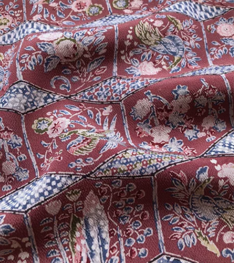 kiya喜屋土红正仓院小纹 材质：正绢哑光...