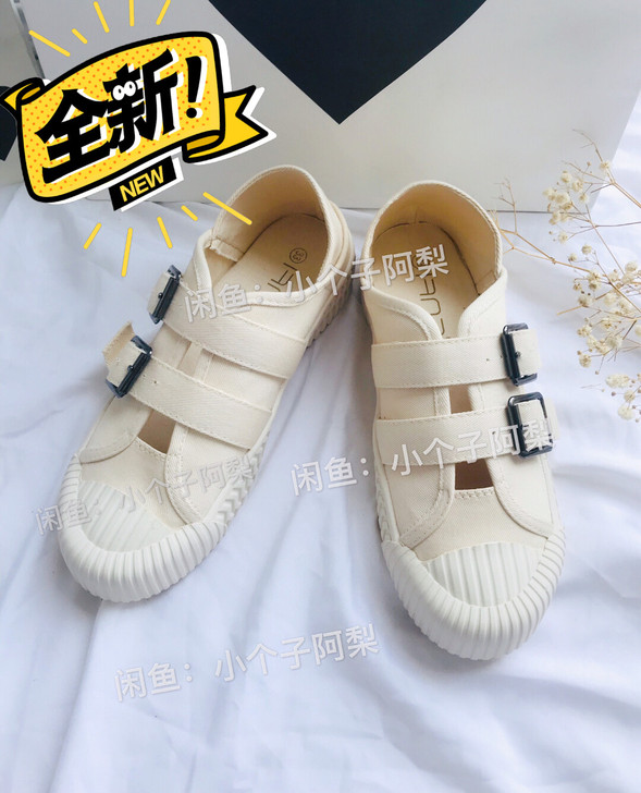 全新32 33 34码小码韩版夏季帆布鞋踩...