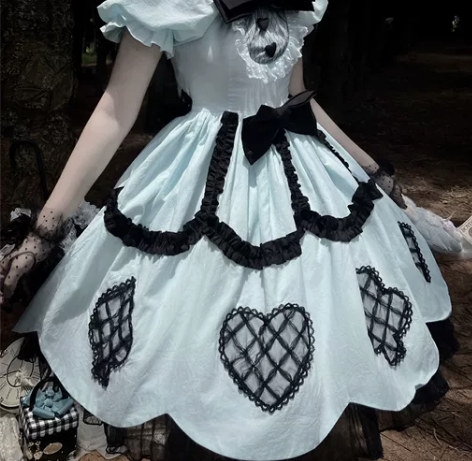 【出】昼夜日河洋装 爱丽丝蜜语   奶蓝M...