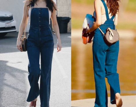 2021新款牛仔裤女欧美时尚ins同款背带...