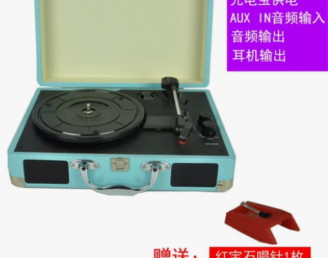 黑胶留声机黑胶碟唱片机唱片迷你美式实木留声...