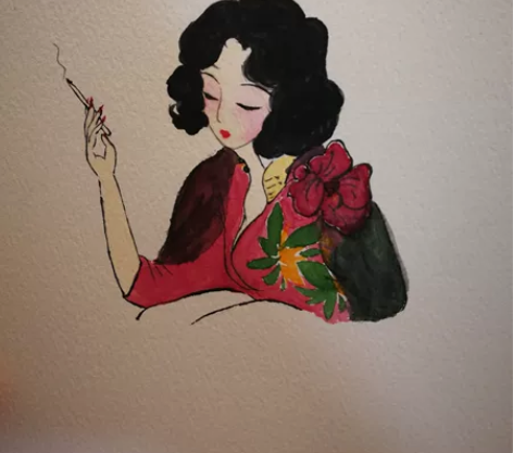 手绘工艺画，圆形25cm全新 金陵十三钗玉...