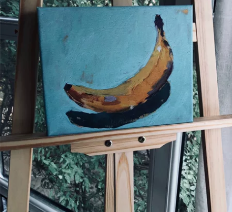 绿山墙 香蕉小方 装饰画无框画 艺术微喷油...