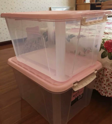 全新茶花透明收纳箱58L 35一个 65两...