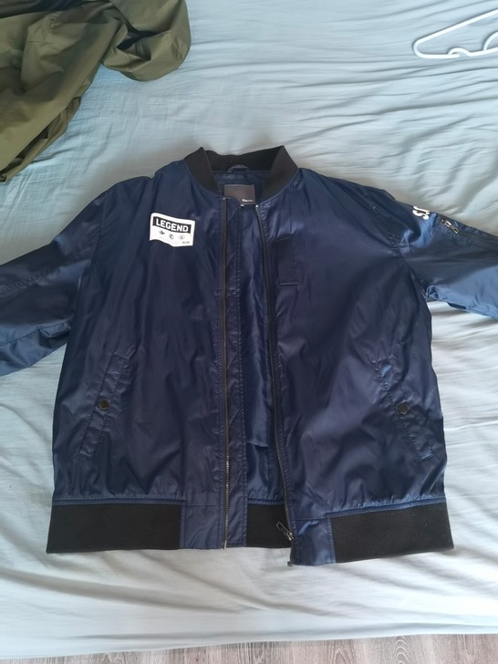 semir藏蓝色夹棉飞行夹克 适合春秋天穿...