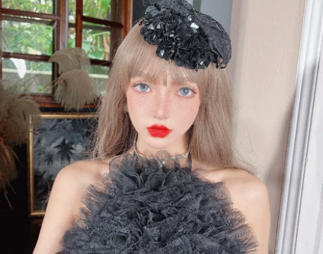 亮片椭圆优雅发夹礼帽 CREAMPP 澳毛...