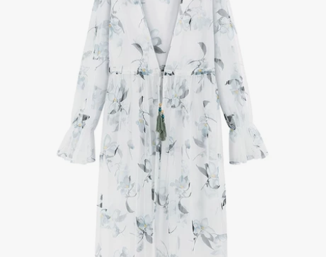 ?MG小象中长款薄外套女夏季新款网纱透明防...