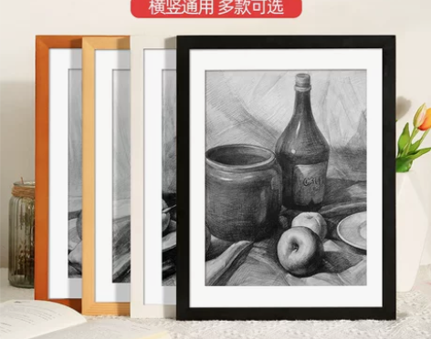 相框挂墙画框装裱a3a4美术作品展示八开8...
