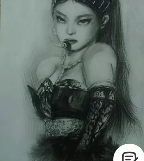 素描人物 纸张大小16k本人素描年龄4年在...