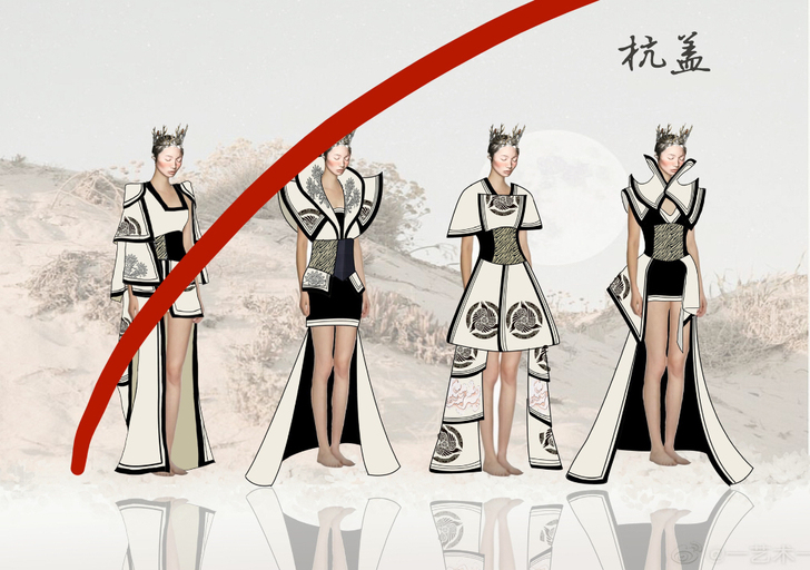 服装效果图 款式图代画 服装设计