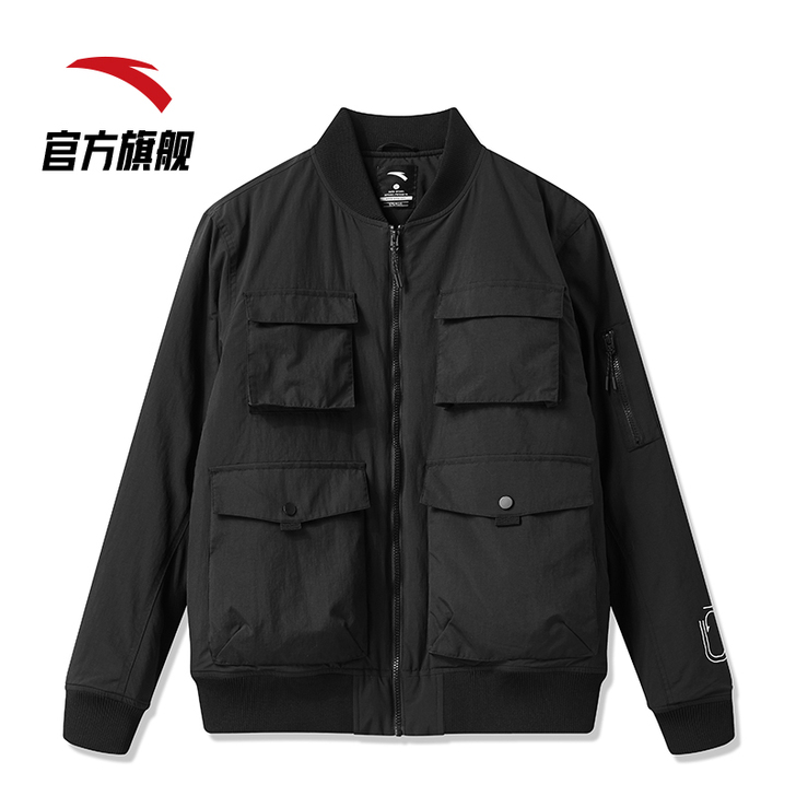 安踏运动服男装棉服时尚官网旗舰店男款秋冬短...