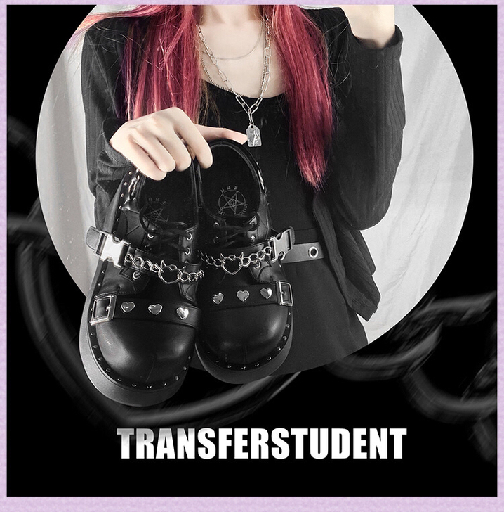 原创【恶魔陷阱】辣妹厚底鞋朋克松糕鞋哥特l...