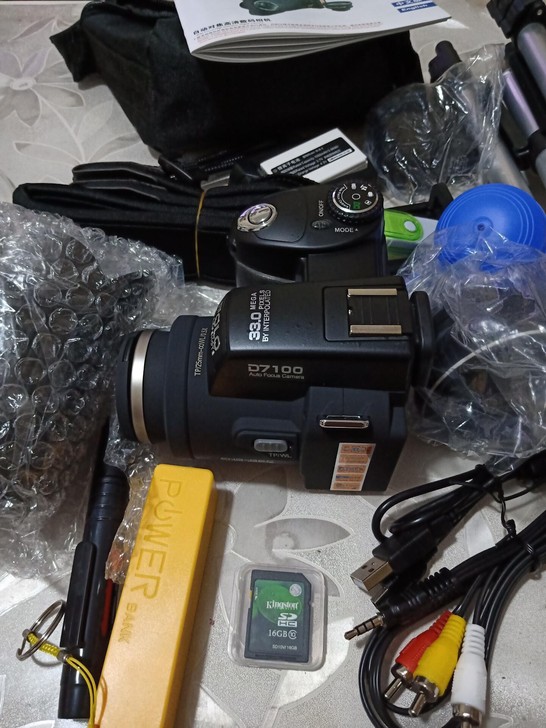 送三镜头!高清长焦数码照相机家用摄像机相机...