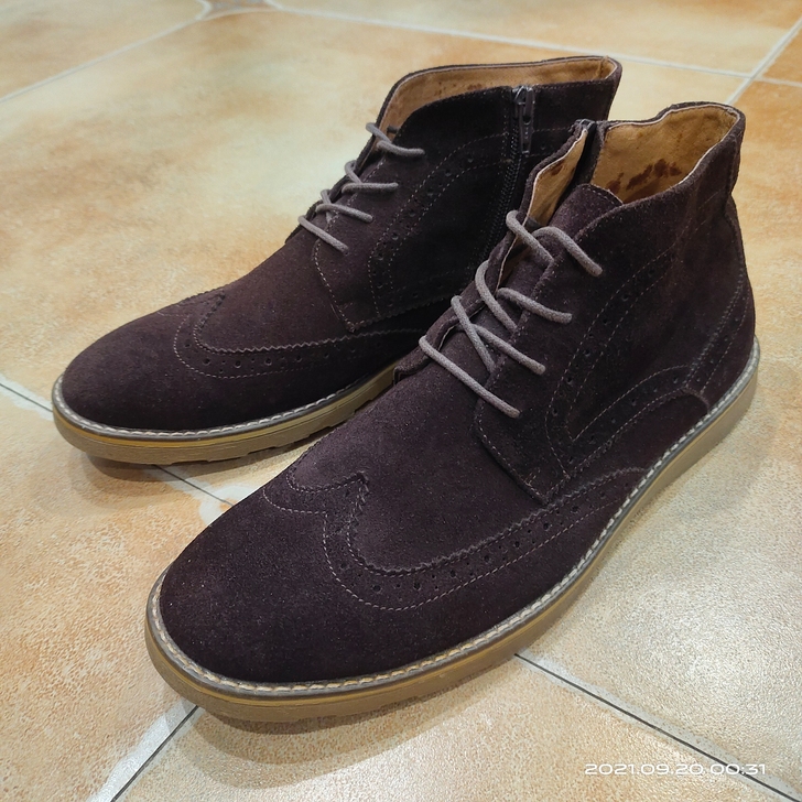 雕花 布洛克 男 真皮 翻毛 鞋 45码