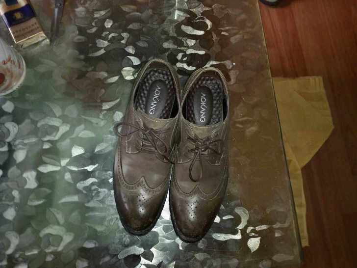 奥康布洛克男皮鞋