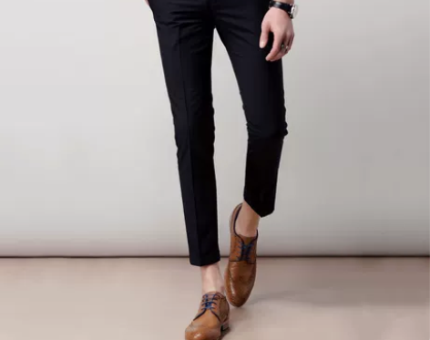 abx英伦九分裤男小脚裤子修身韩版夏季直筒...