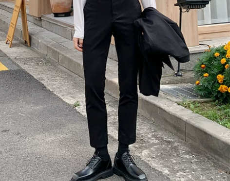 【年货价】小西裤男垂感九分裤子韩版潮流修身...