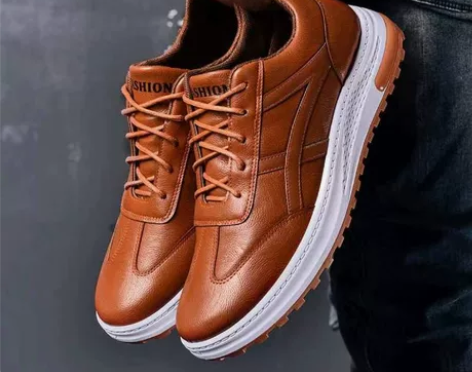 2022秋季新款男鞋圆头正装系带皮鞋PU英...