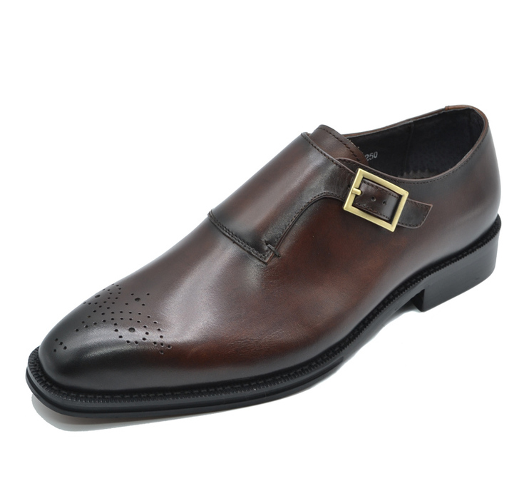 欧美布洛克雕花男鞋固特异手工鞋男士商务正装...