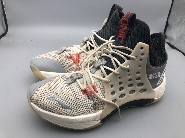 40码 二手正品李宁 音速7 一体织篮球鞋