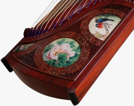 祥音古筝高档老红木桐木素面阔叶黄檀返璞归真...