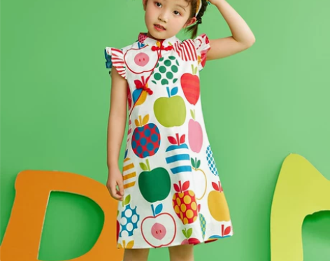 ?【礼遇价】笛牧女童连衣裙2022夏装新款...